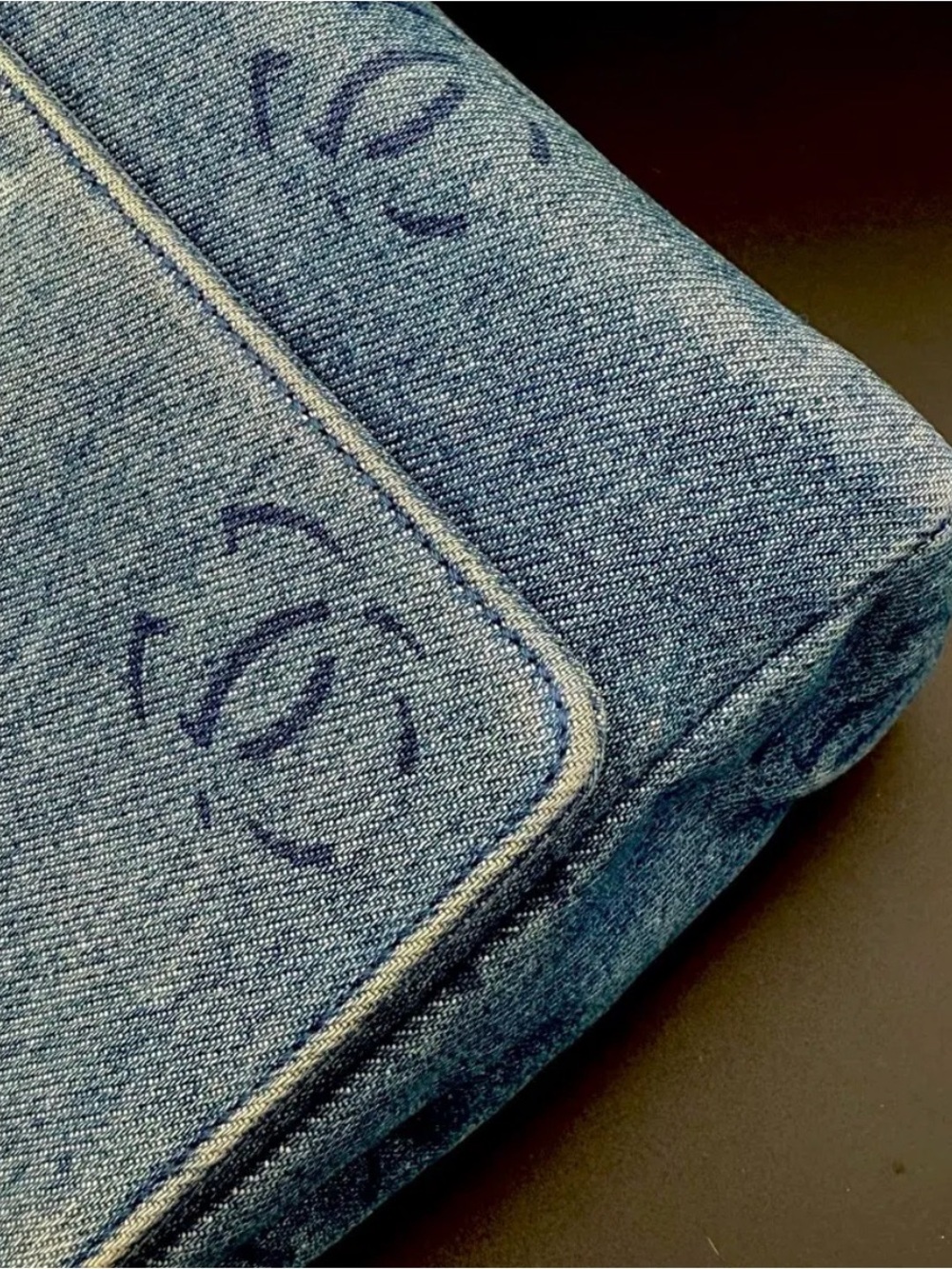 CHANEL Light Blue Denim Classic Flap Shoulder Bag - Picture 5 of 8